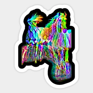 Hologram Horses Sticker